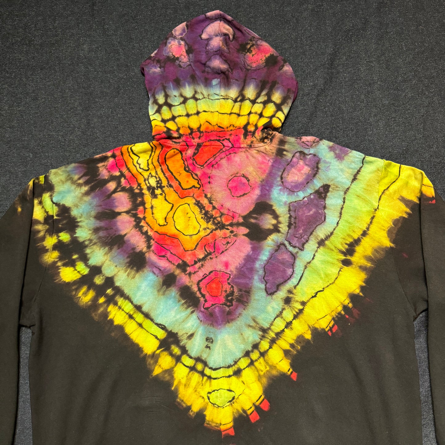 XL - reverse dyed full zip hoodie