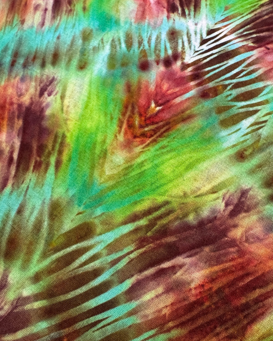 ice dyed green arashi shibori bandana