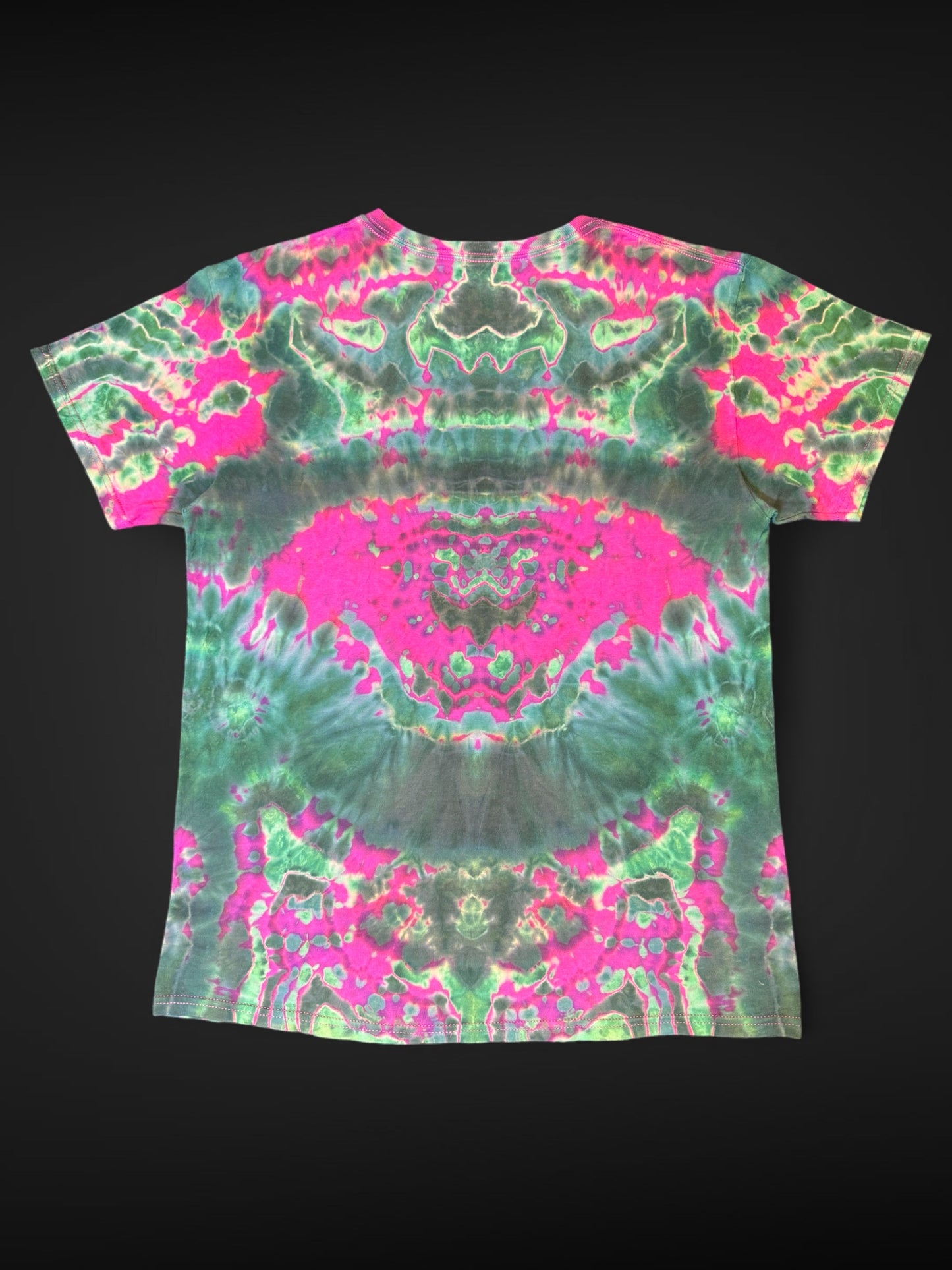 M - pink reverse dyed cosmic mandala tee