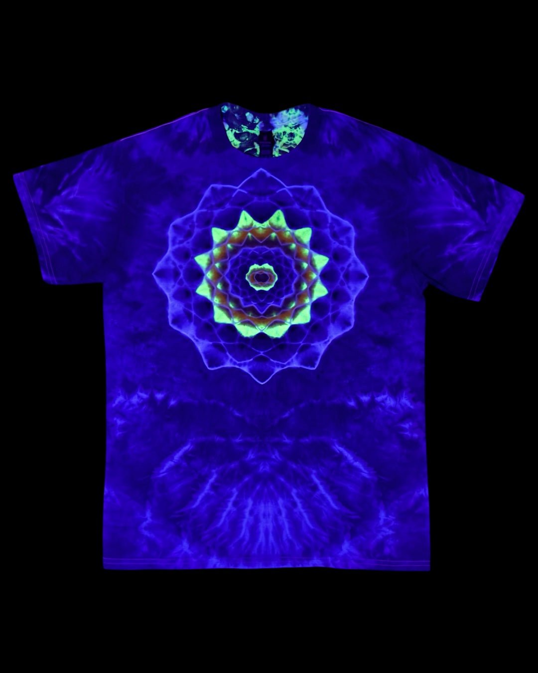 M - UV reactive deep space mandala with kenney totem spine tee