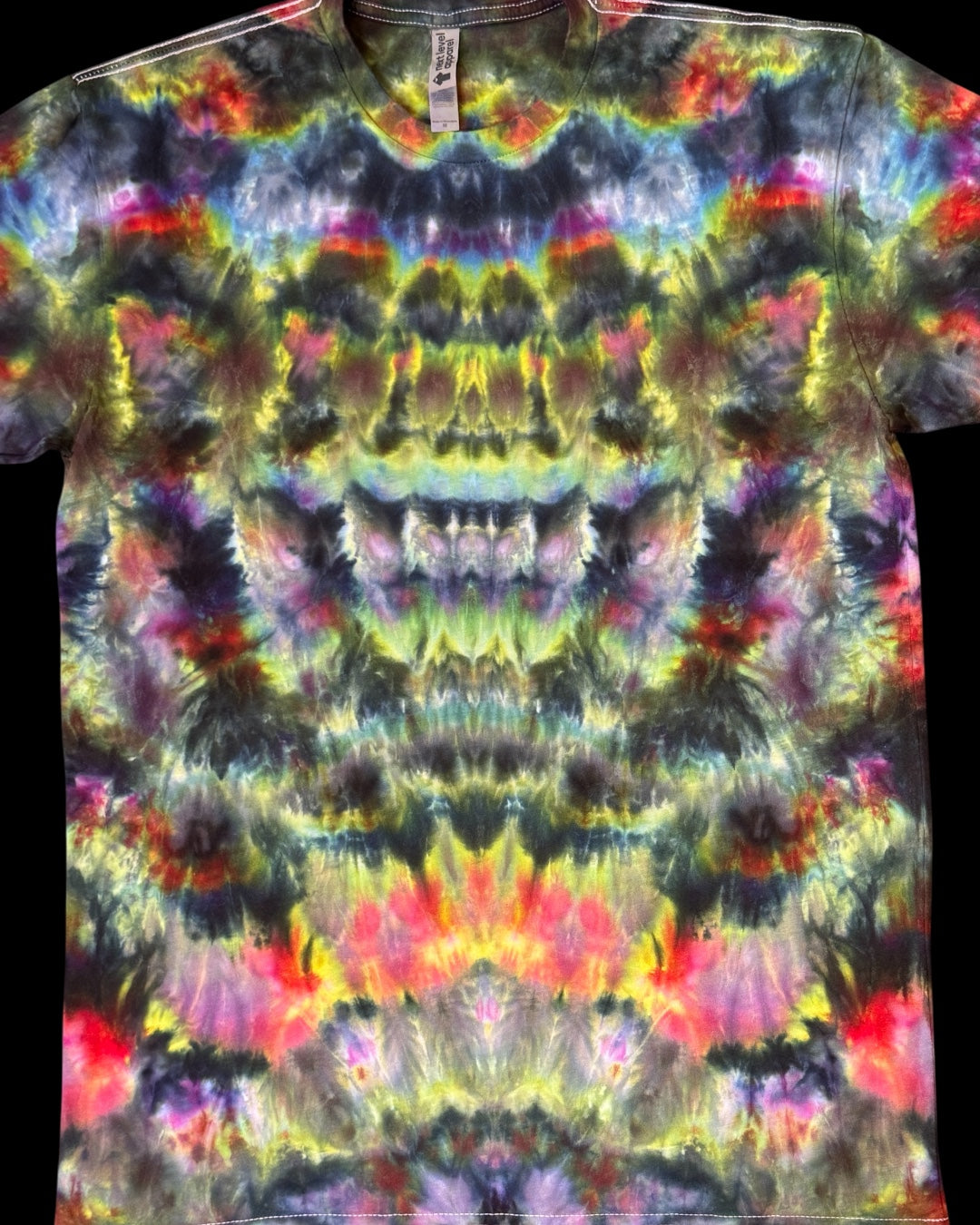 M - ice dyed multicolor cosmic rolled tee
