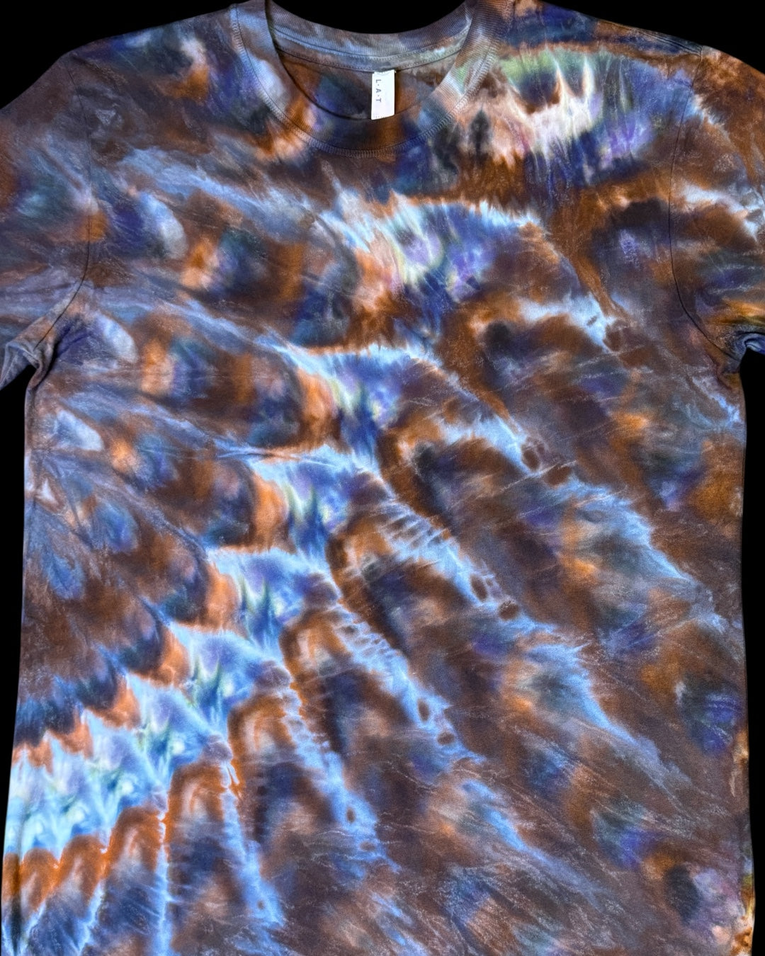 L - ice dyed avalon cedar cosmic rolled bamboo tee