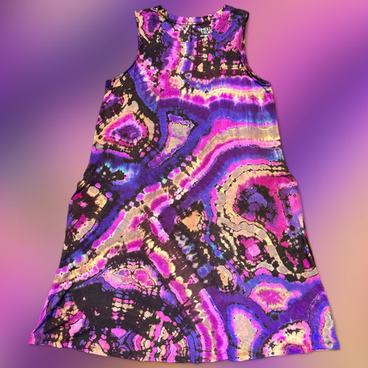 L - reverse dyed geode style dress