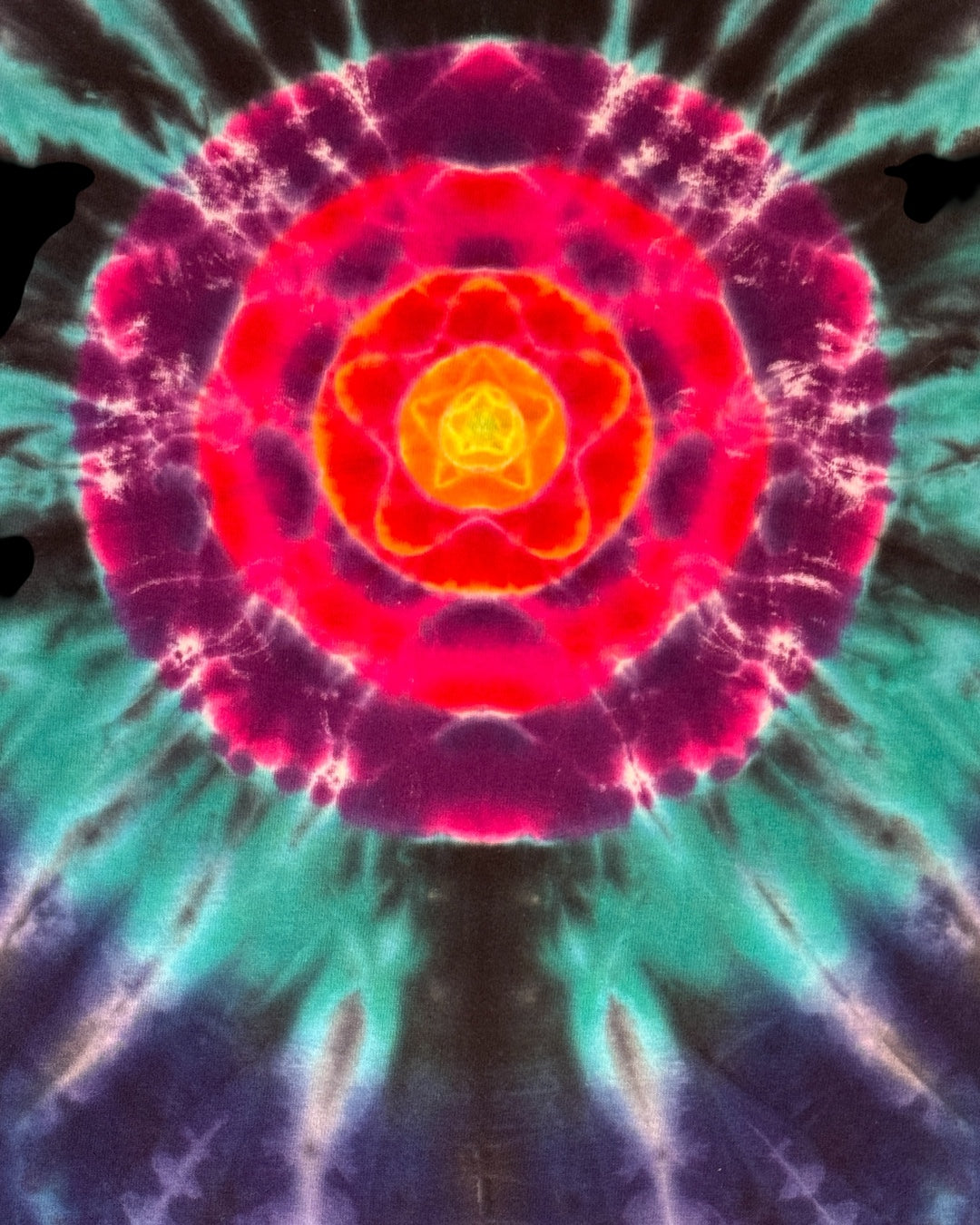 L - pentagram mandala with klink spine long sleeve tee