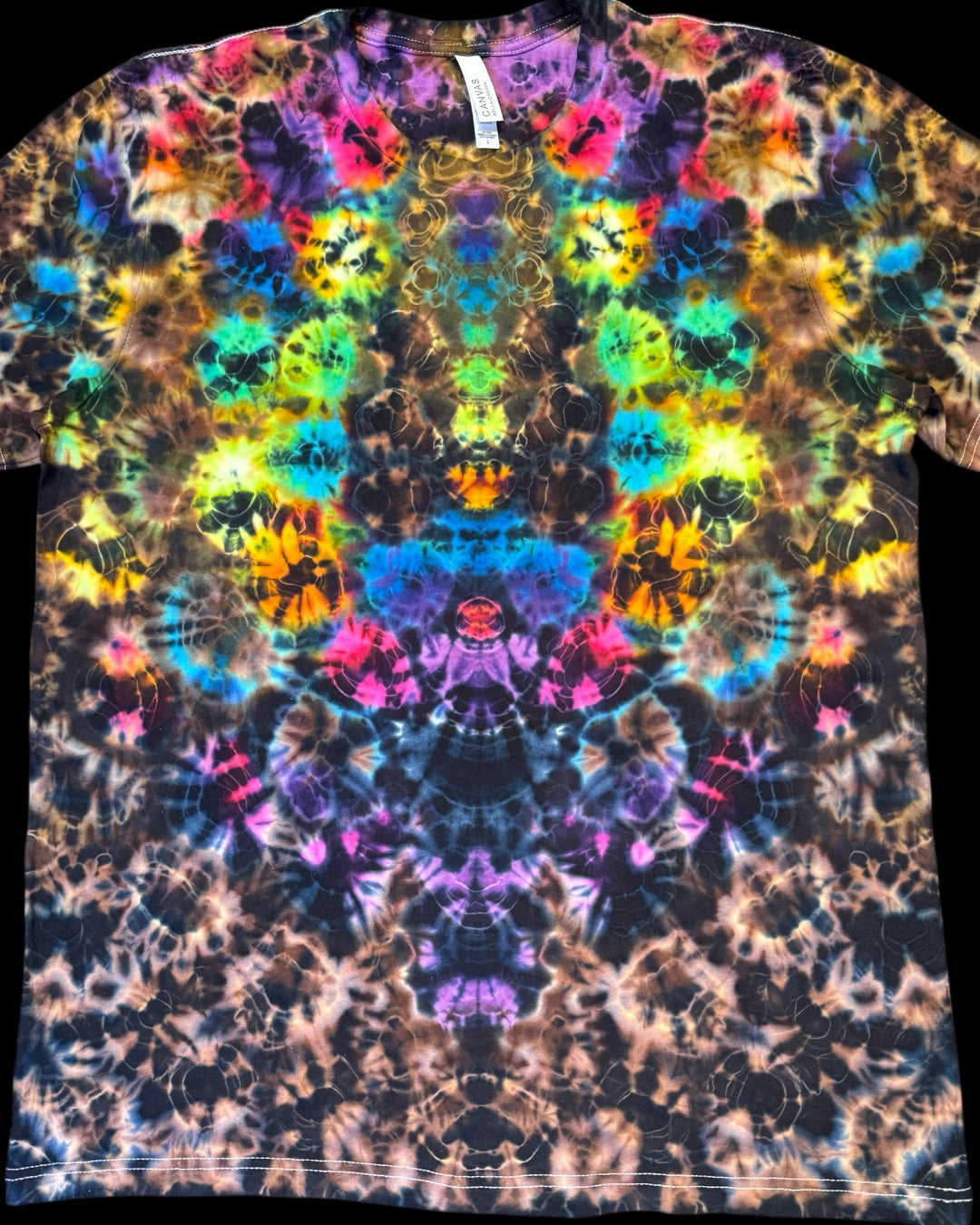 L - chocolate rainbow kenney style tee