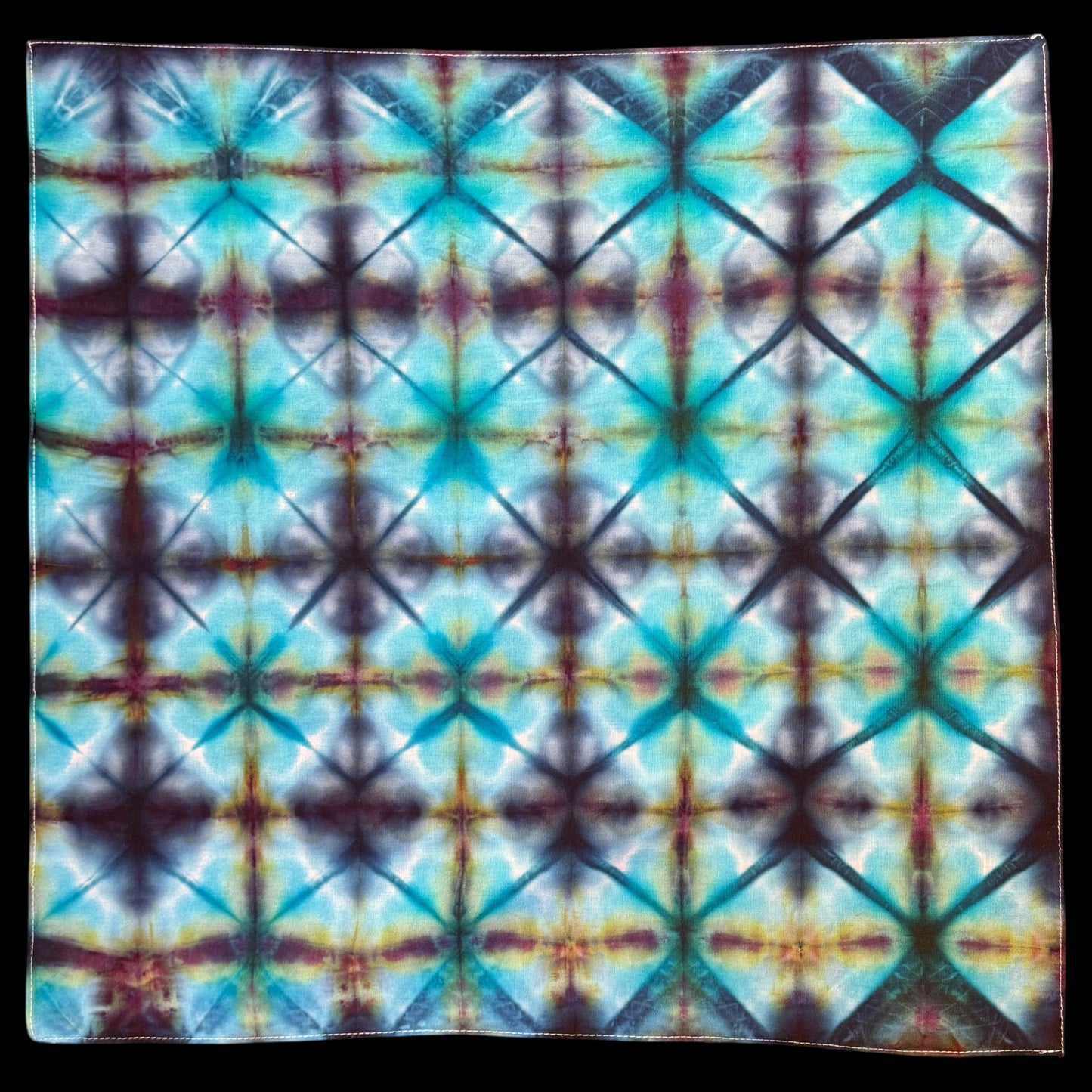 blue alchemist shibori ice dyed bandana