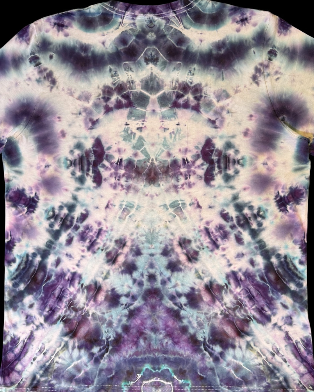 L - ice dyed ultraviolet seaglass mandala tee