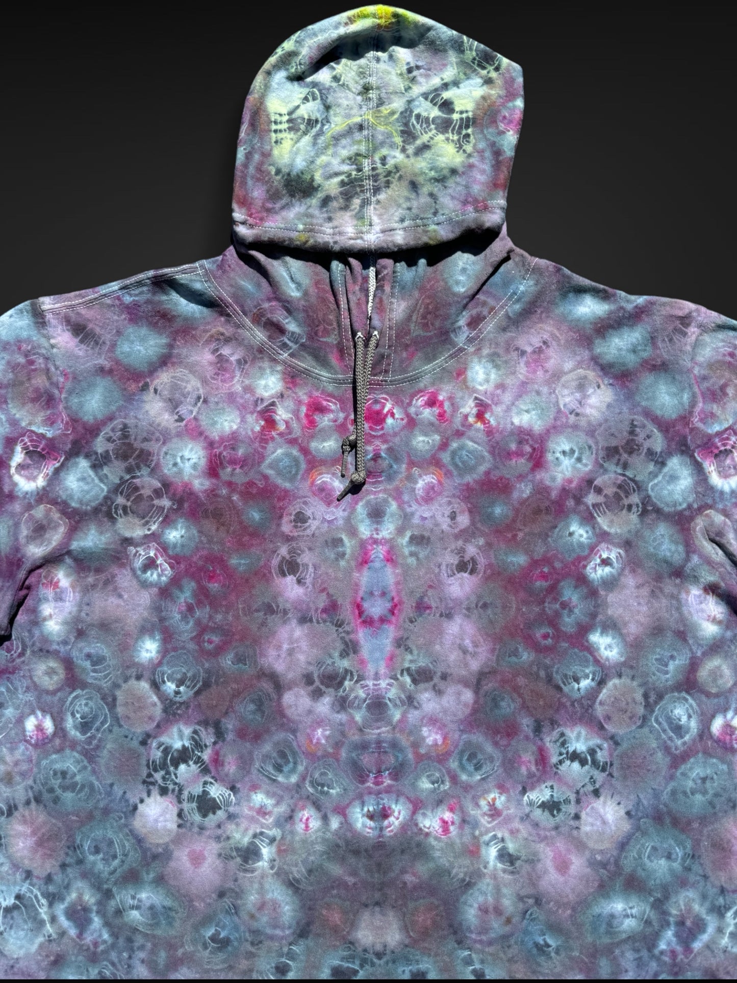 XL - ice dyed quad fold kenney style hoodie