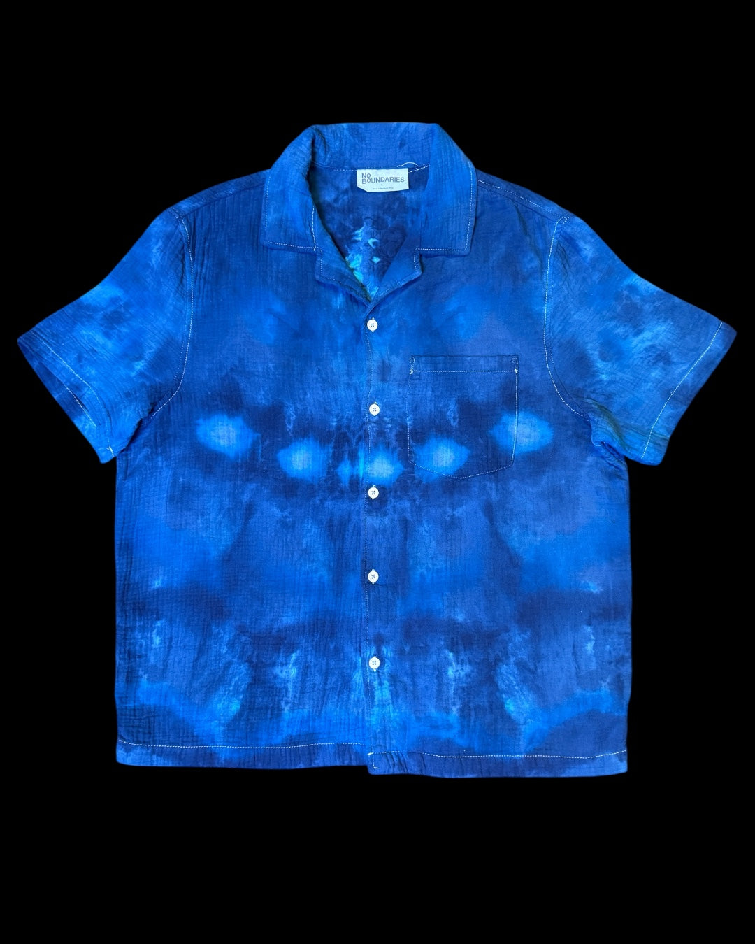 L - blue love kenney style button front shirt