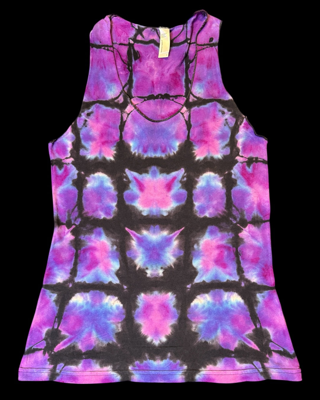 S - ladies’ fit reverse dyed experimental shibori tank