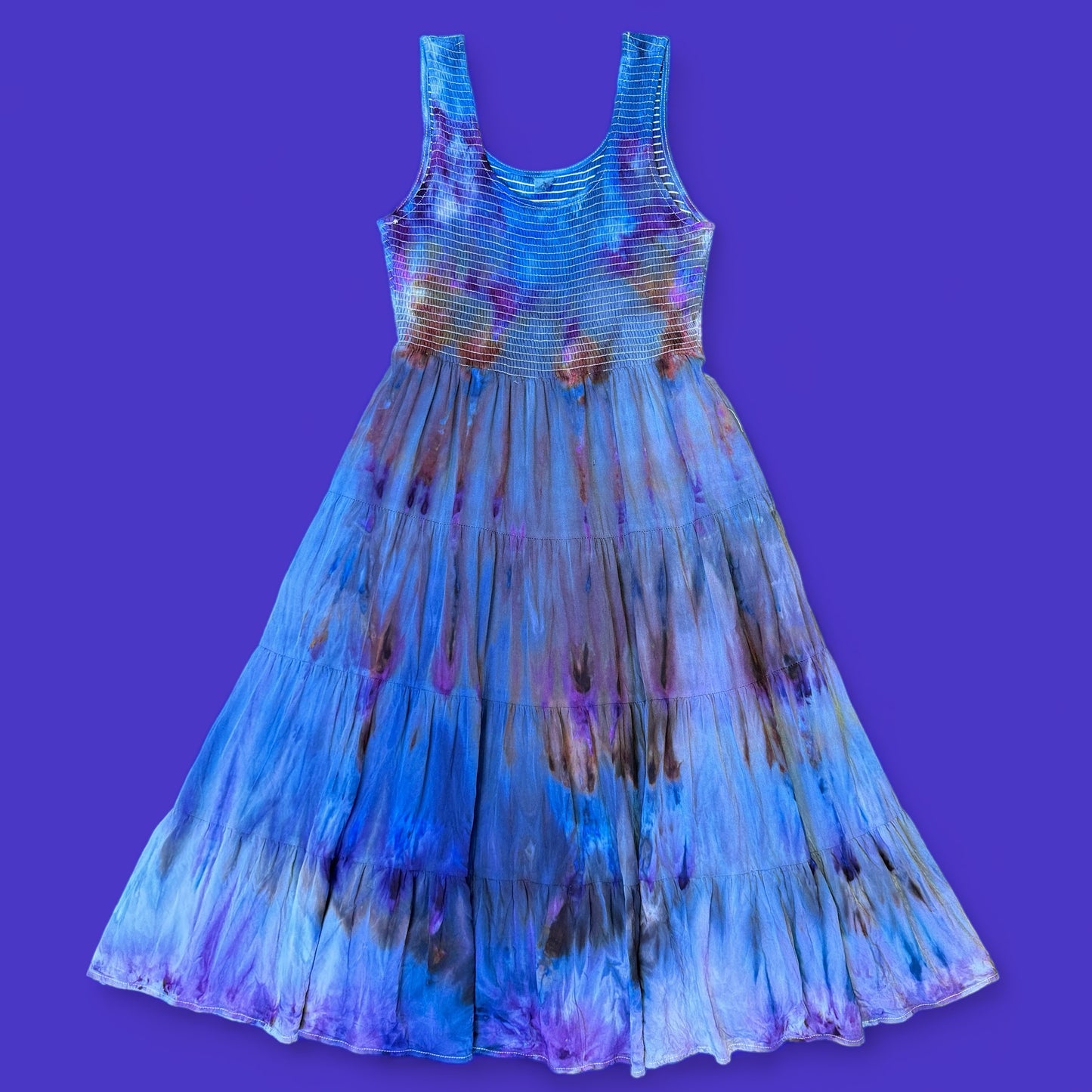 S - ice dyed midi dress