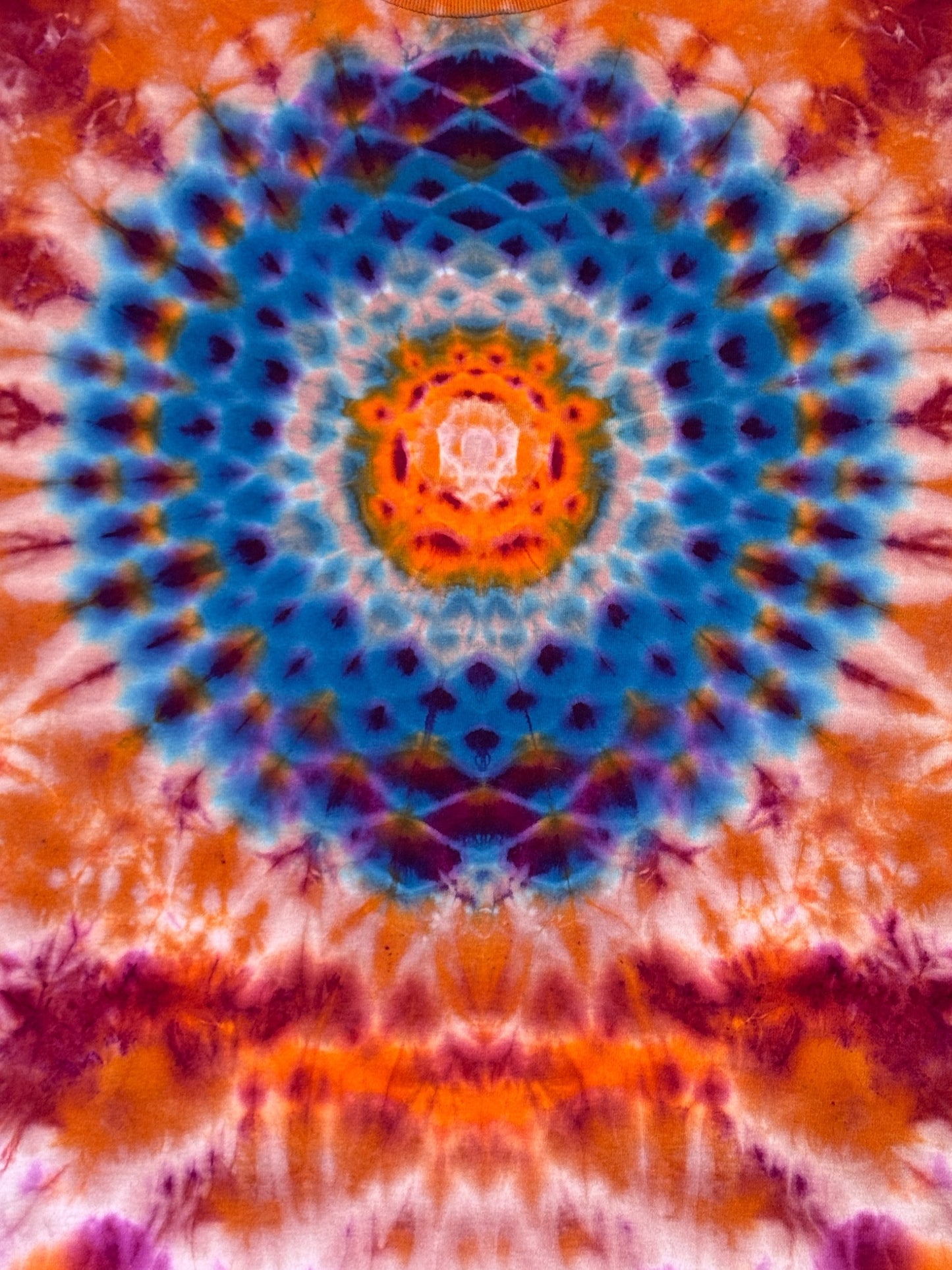 L - electric blue mandala tee