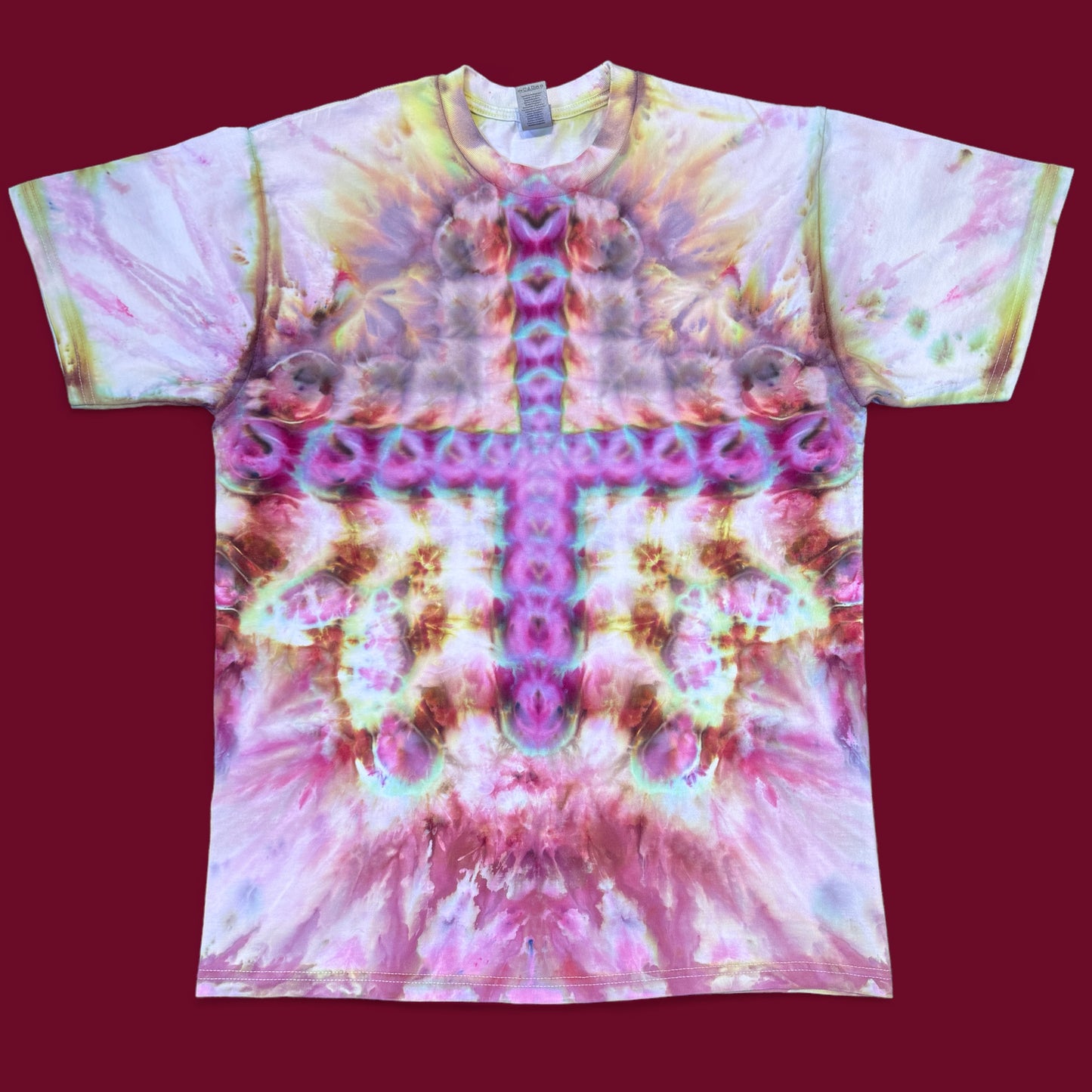 L - ice dyed cosmic portal tee