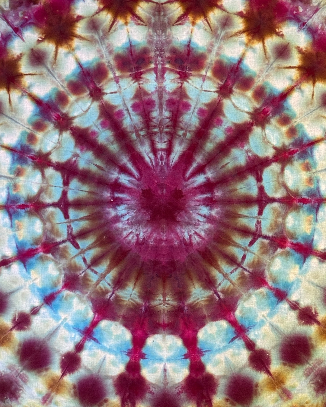 ice dyed multicolor mandala bandana
