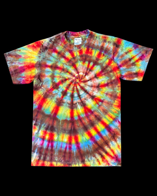 M - ice dyed pseudo rainbow spiral