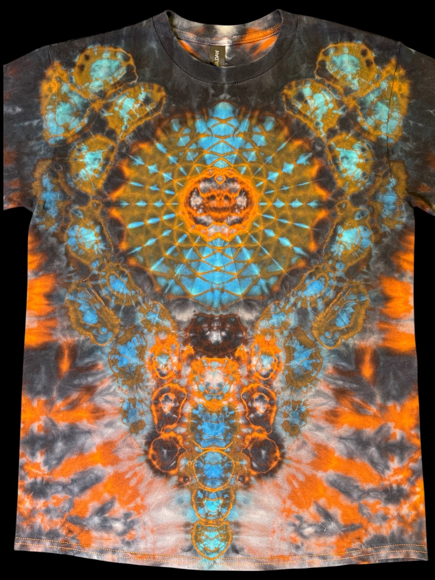 M - orange reverse dyed mandala kenney combo with diamond back