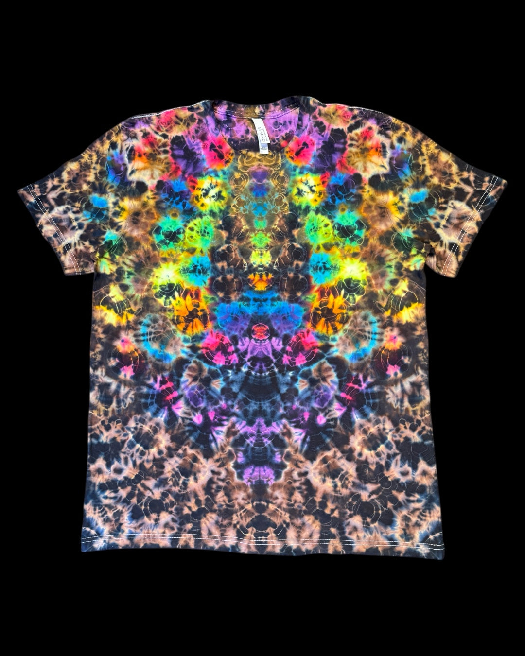 L - chocolate rainbow kenney style tee