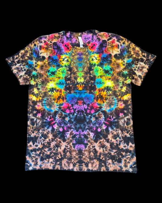 L - chocolate rainbow kenney style tee