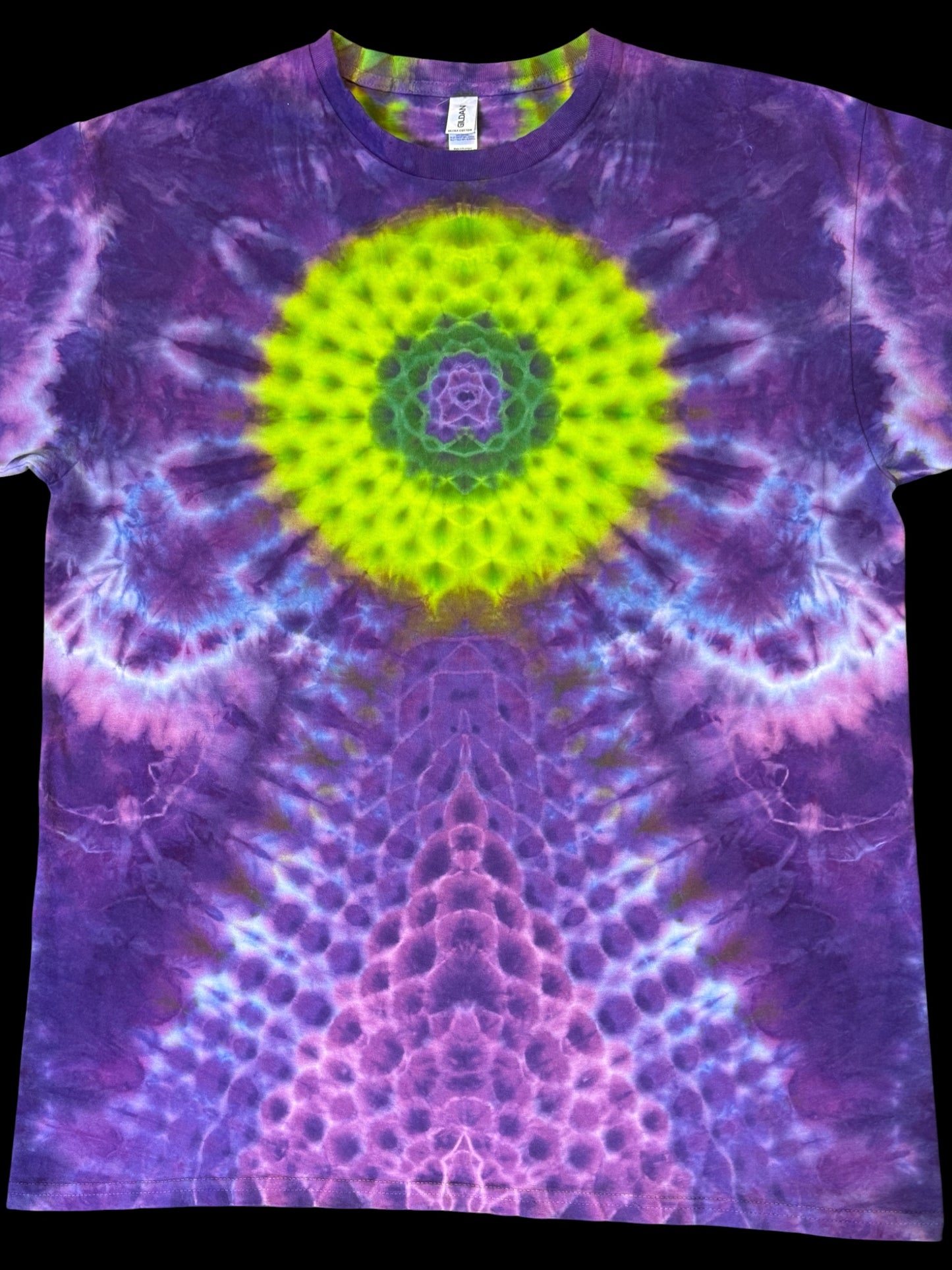 XL - lilac and lime mandala with klink spine tee