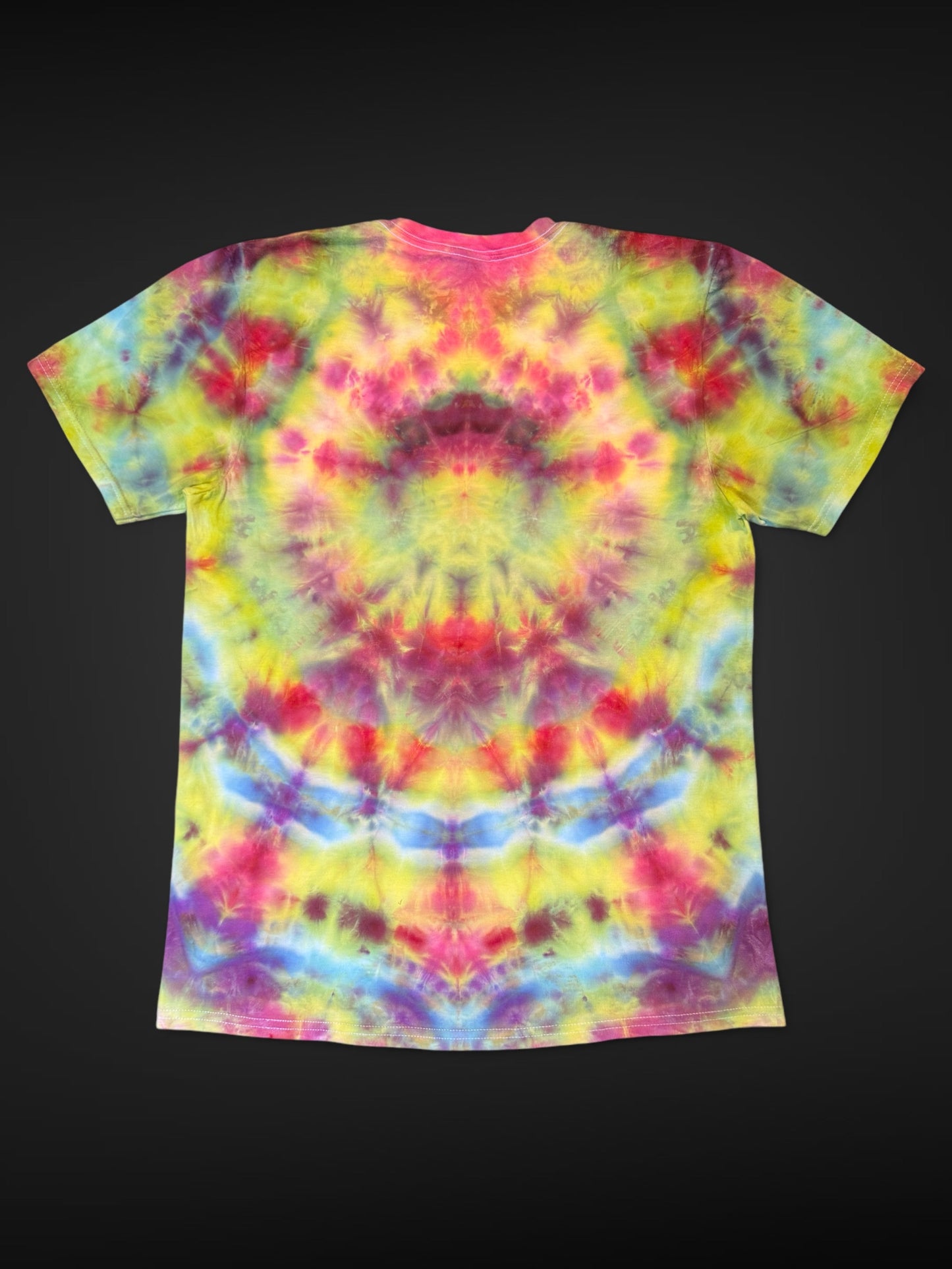 M - ice dyed glitched mandala tee