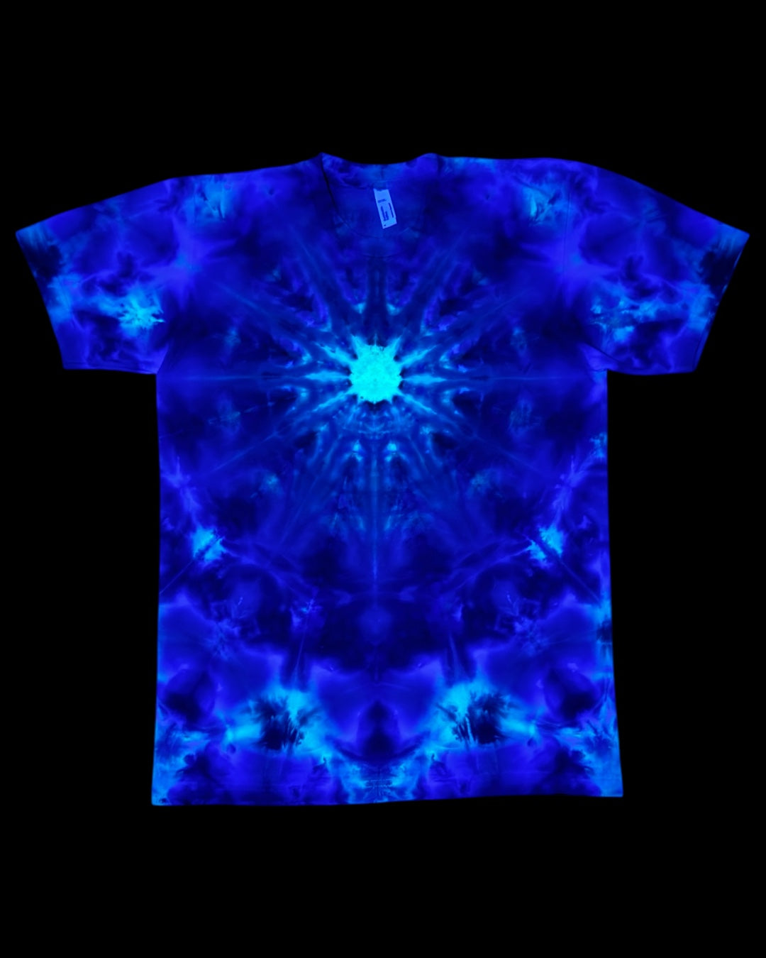M - ice dyed glowing mandala tee