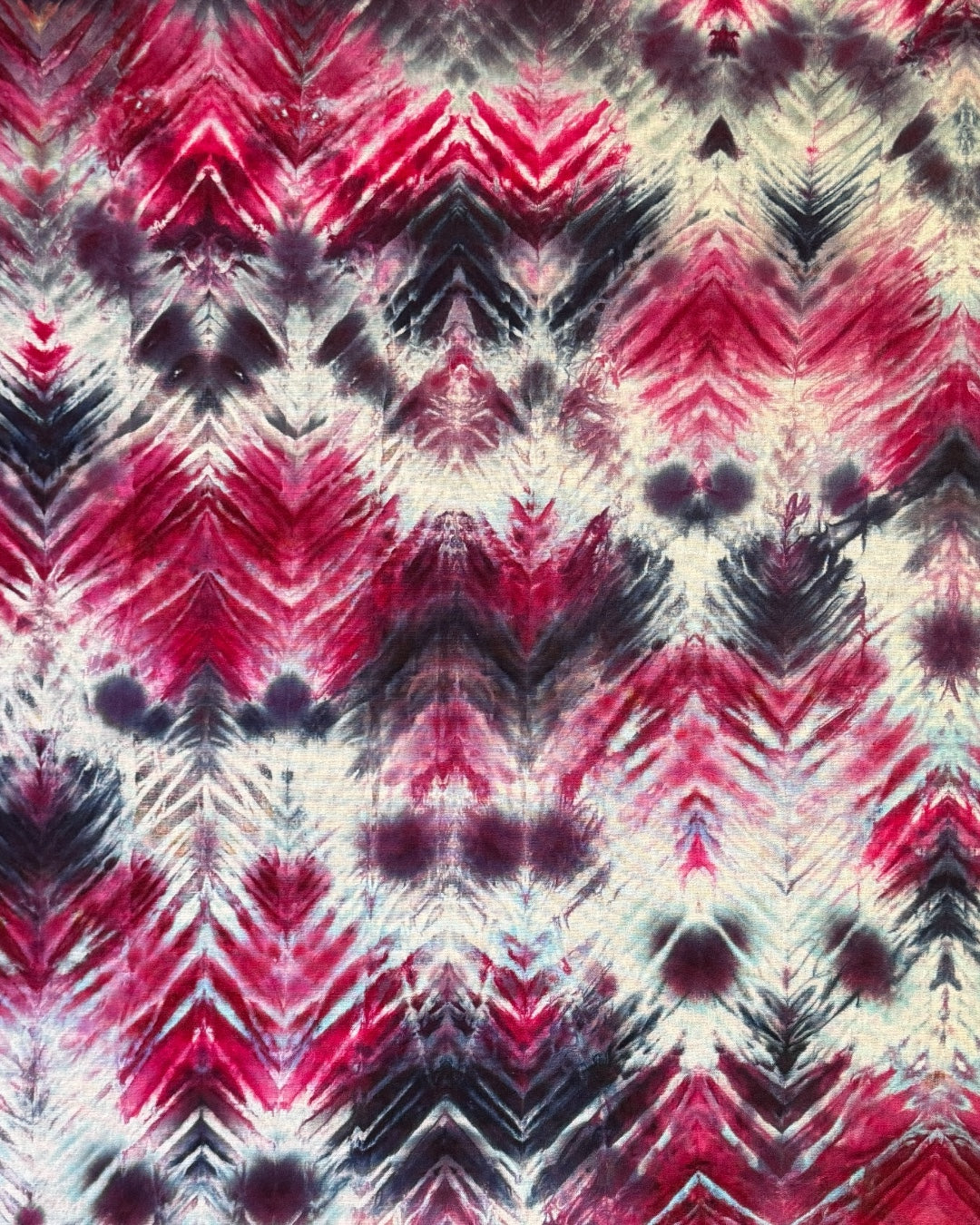 ice dyed pink arashi shibori bandana