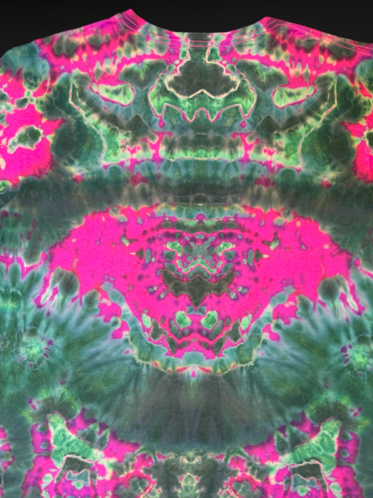 M - pink reverse dyed cosmic mandala tee