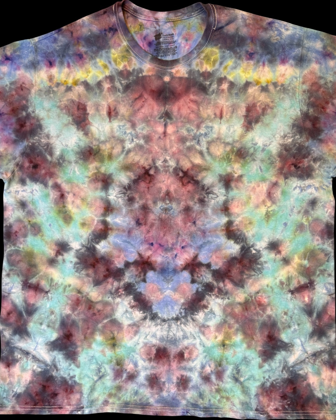 XXL - ice dyed mirrored scrunch tee