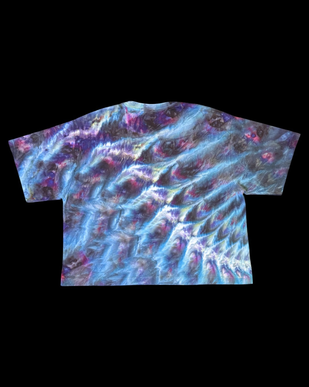 L - ladies’ fit bluesy cosmic roll boxy cropped tee