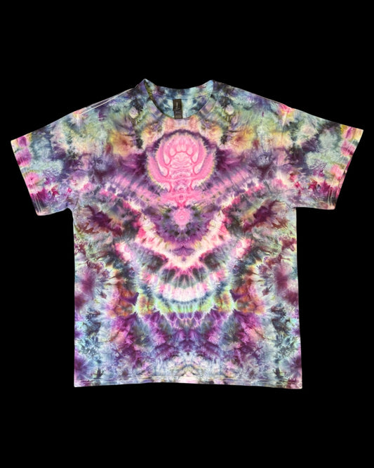 L - ice dyed cosmic lotus tee