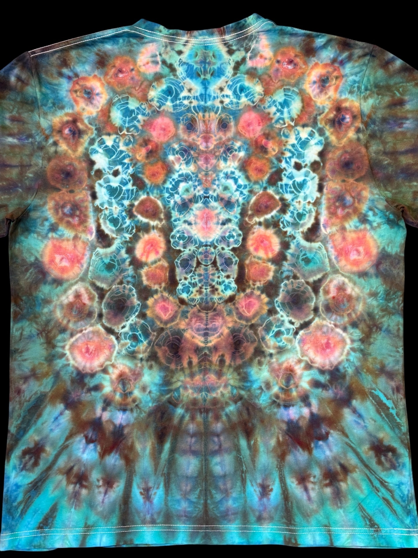 L - ice dyed black opal jade kenney style vee tee