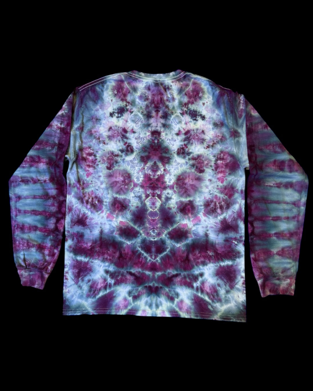 M - ice dyed dusty purple kenney style combo long sleeve tee