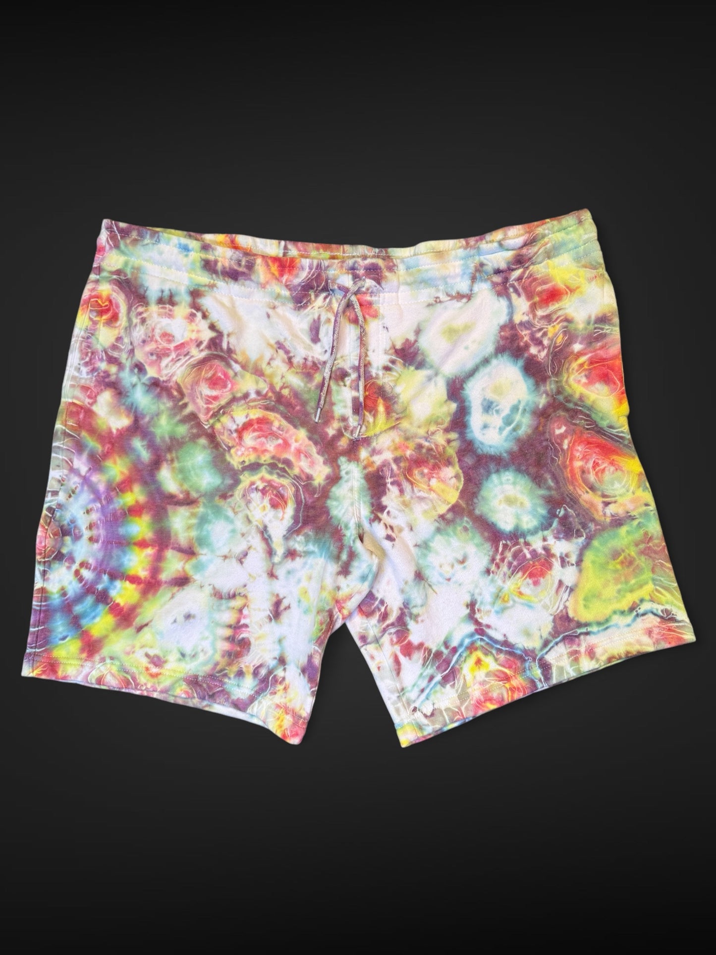 XXL - ice dyed mandala geode combo sweat shorts