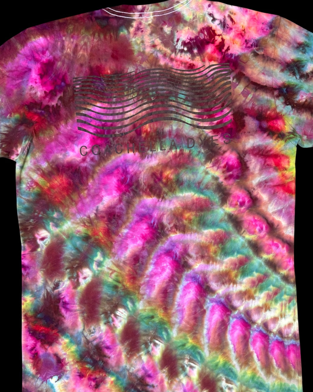 M - ice dyed kaleidoscope cosmic roll logo tee