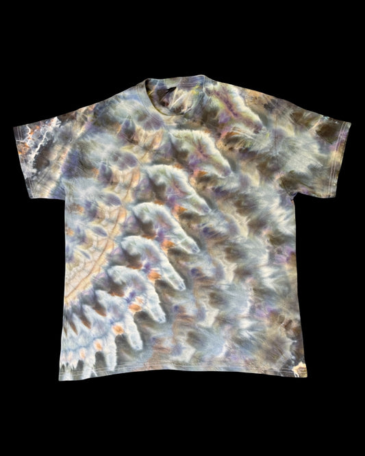L - ice dyed blue gray avalon cosmic roll tee