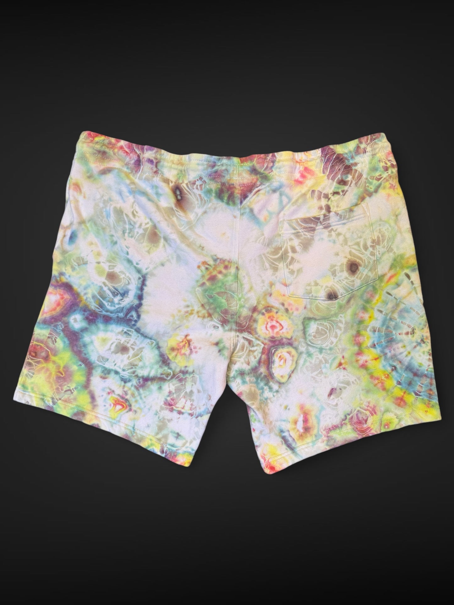 XXL - ice dyed mandala geode combo sweat shorts