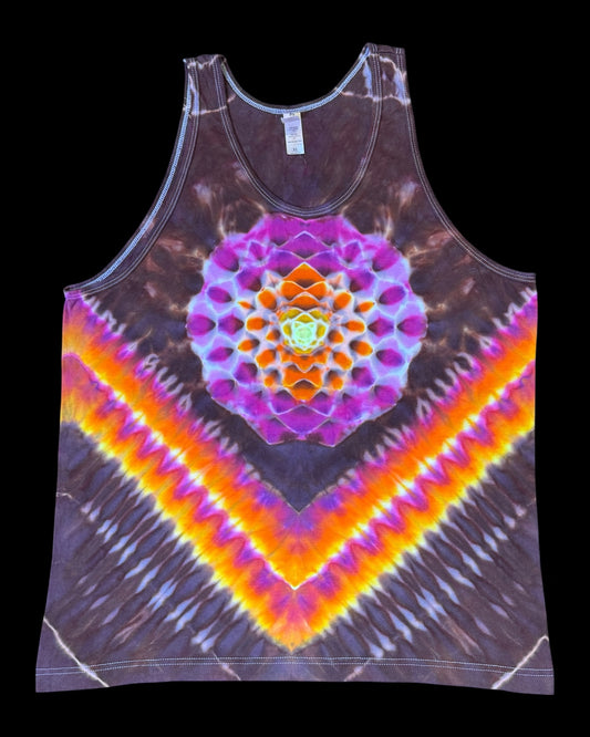 XL - mandala chevron combo tank top