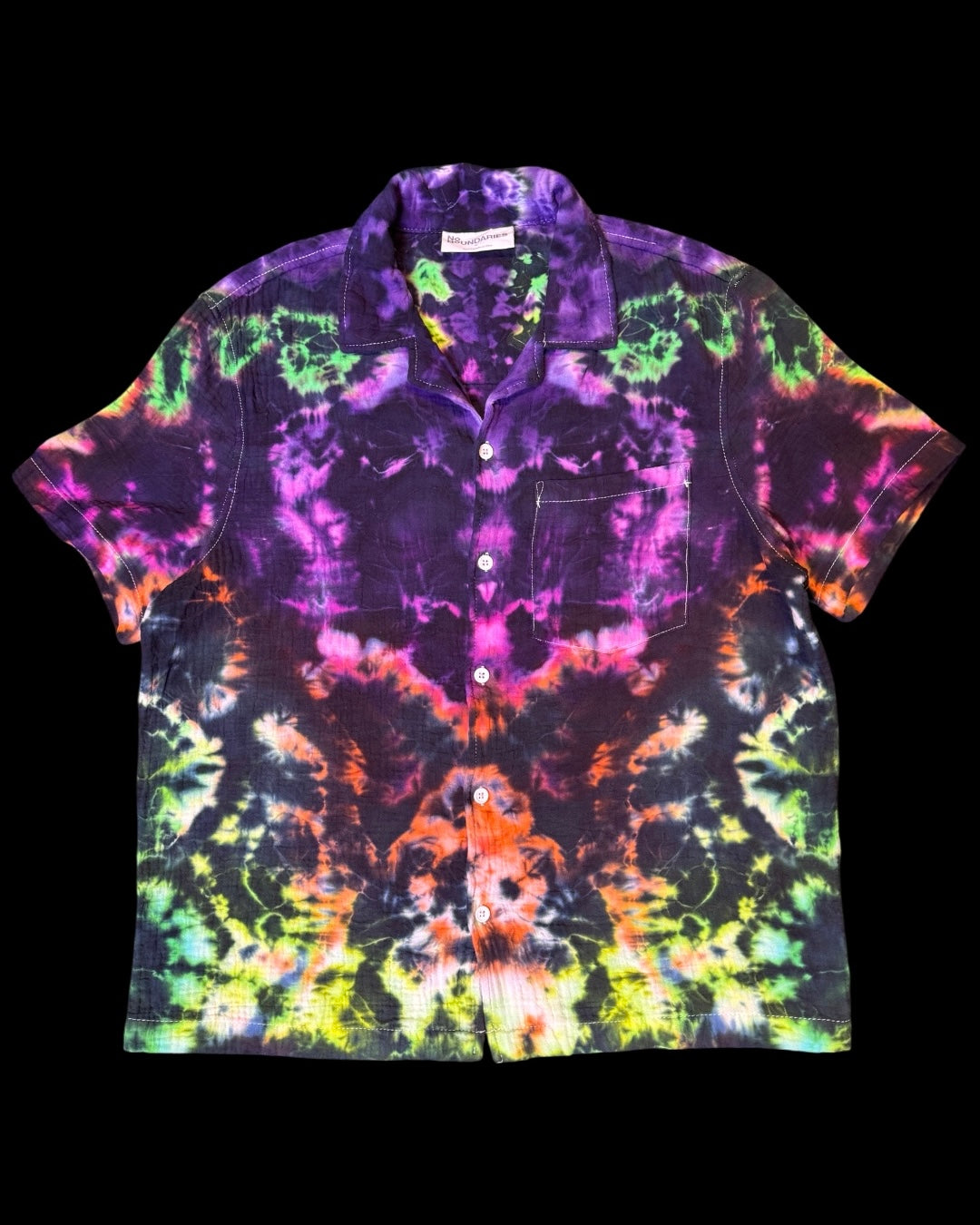 M - kenney style trip combo gauze cotton short sleeve shirt