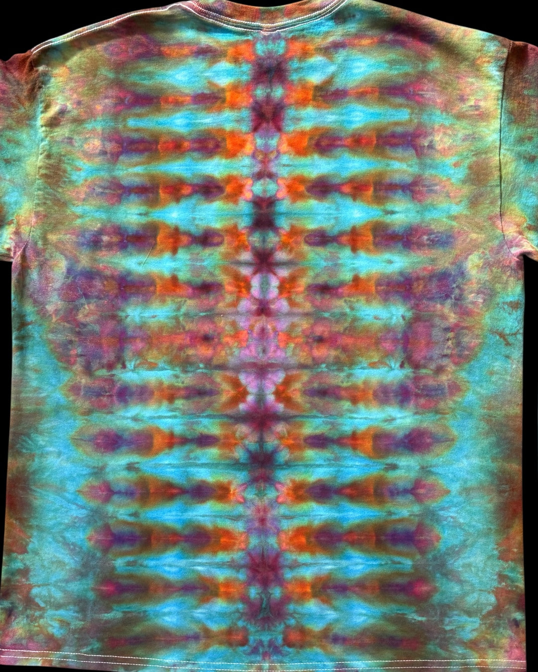 L - ice dyed hexdala with klink spine long sleeve tee