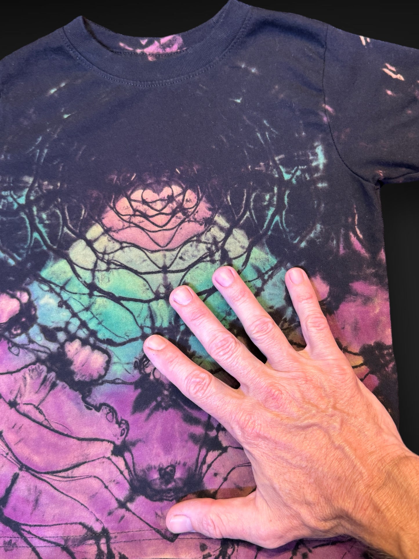 24 months - reverse dyed cosmic mandala baby tee