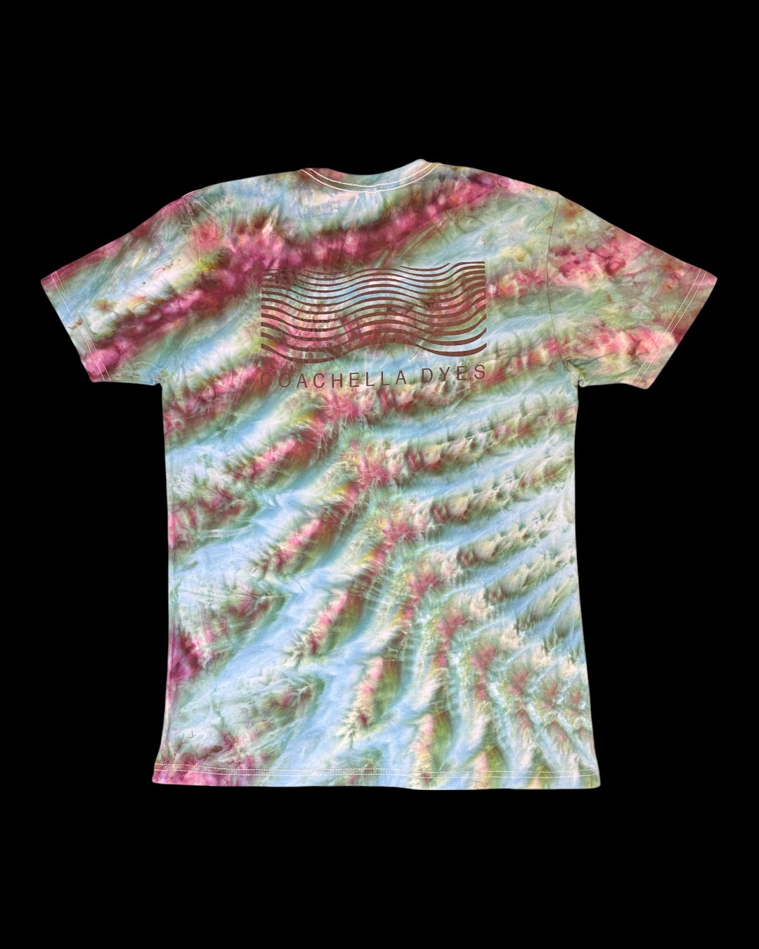 M - ice dyed ‘aurora’ cosmic rolled logo tee