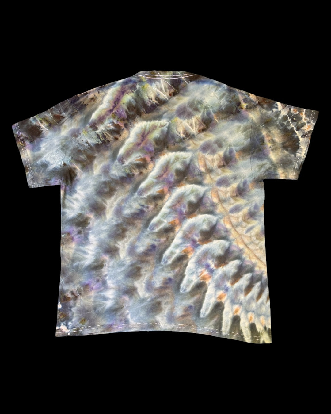L - ice dyed blue gray avalon cosmic roll tee