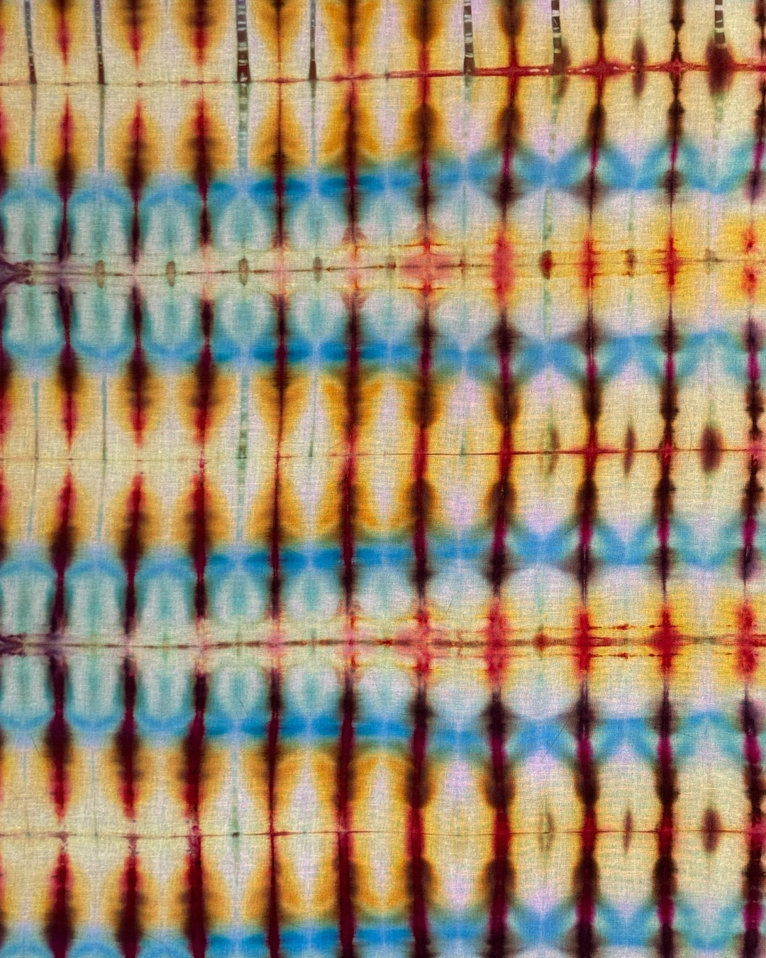 ice dyed glowing pleated shibori style bandana