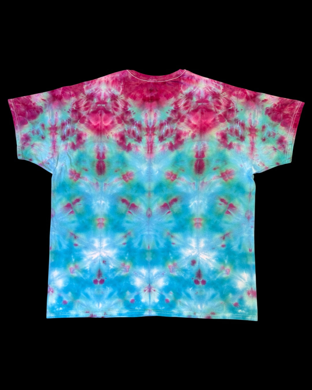 XXL - ice dyed blue violet sekka shibori tee