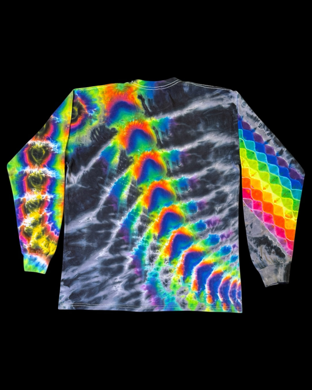 L - big rainbow energy cosmic roll combo long sleeve tee