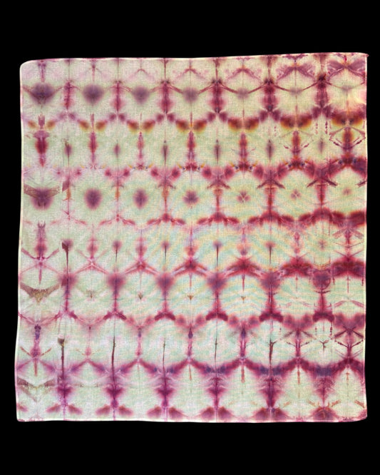 ice dyed shibori cherry lemonade bandana