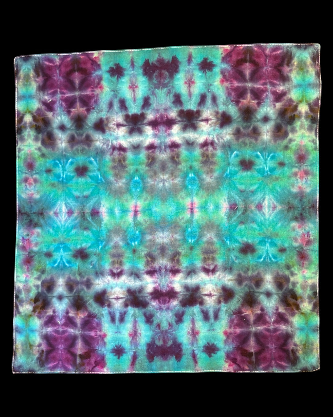 ice dyed avalon quad fold glitch bandana