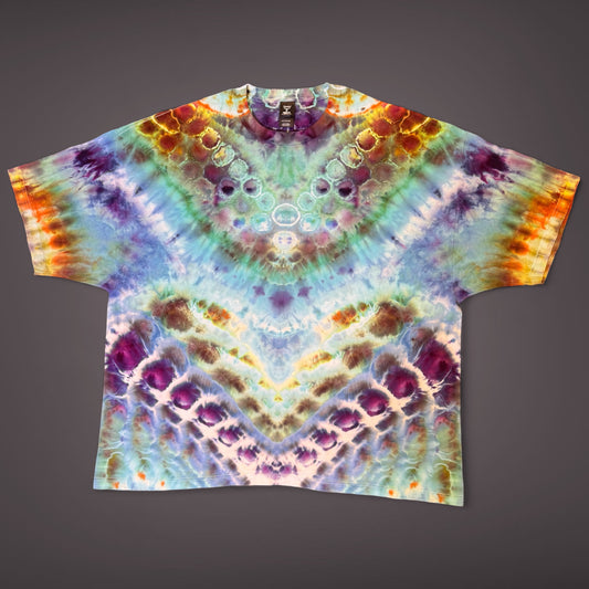 XXXXL - ice dyed cosmic bubble vee with double bubble spine