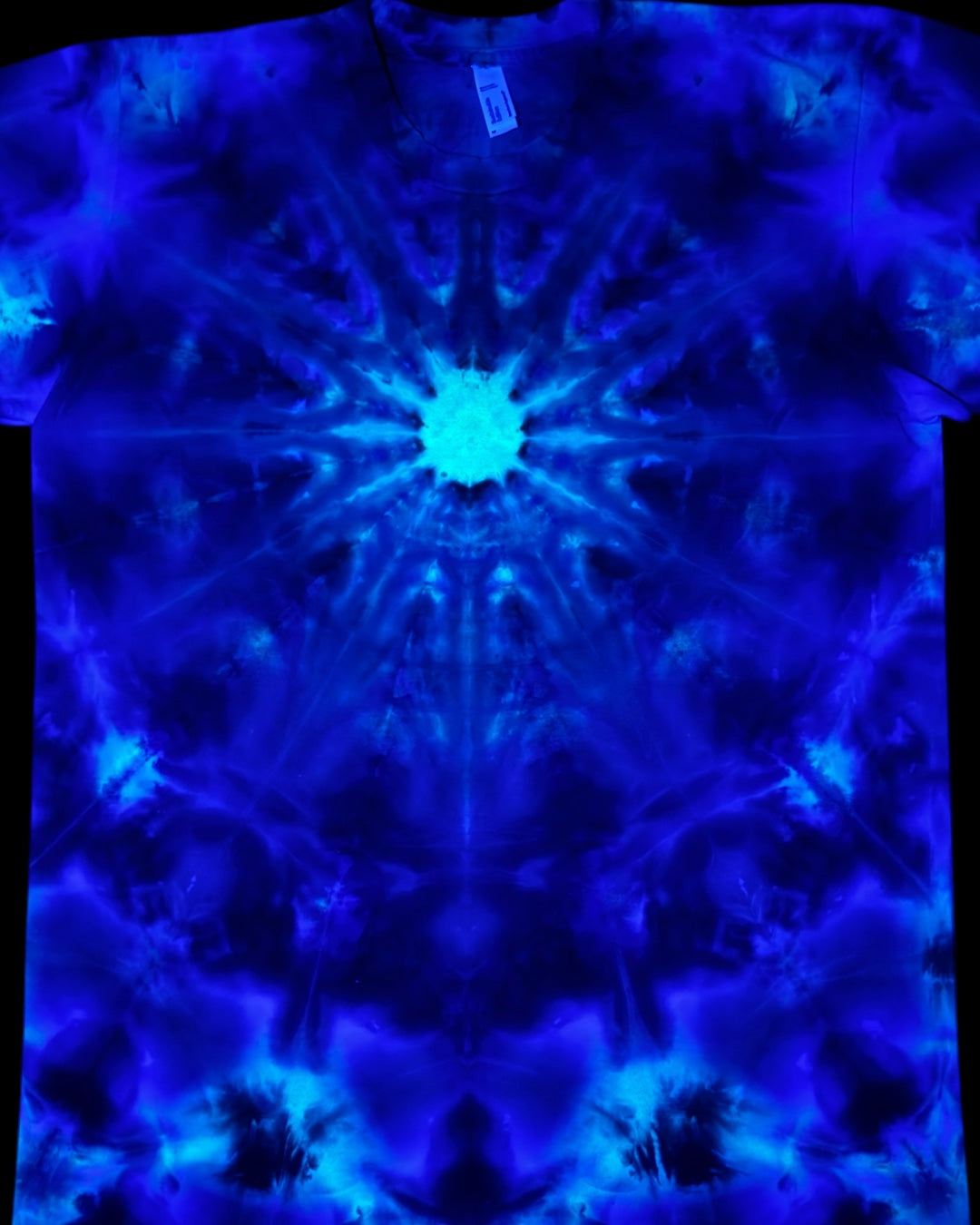 M - ice dyed glowing mandala tee