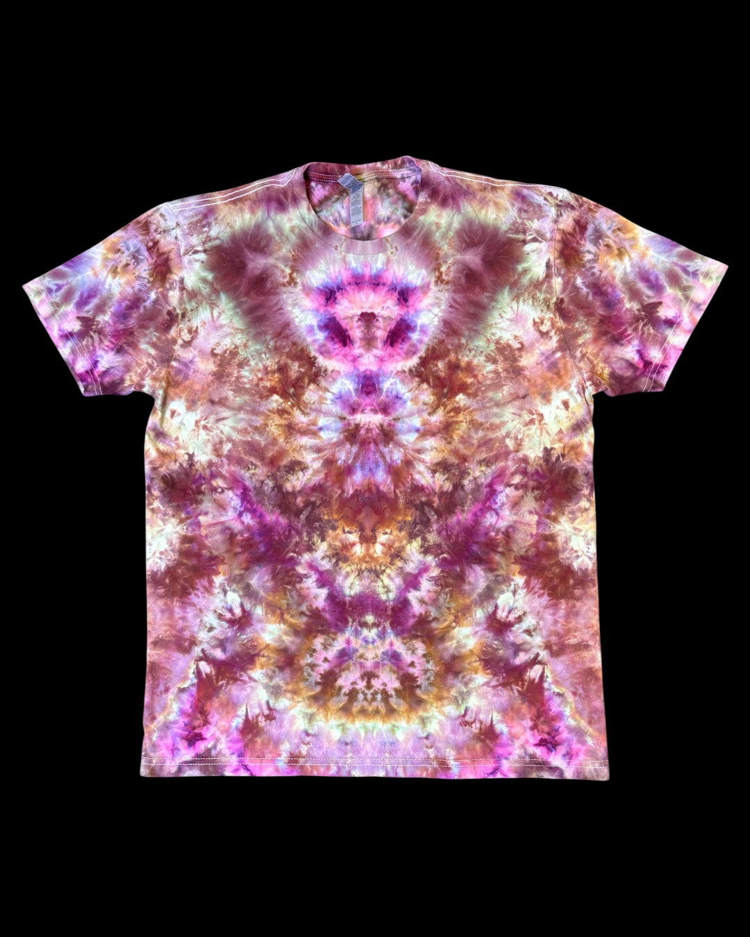 L - ice dyed trip style logo tee